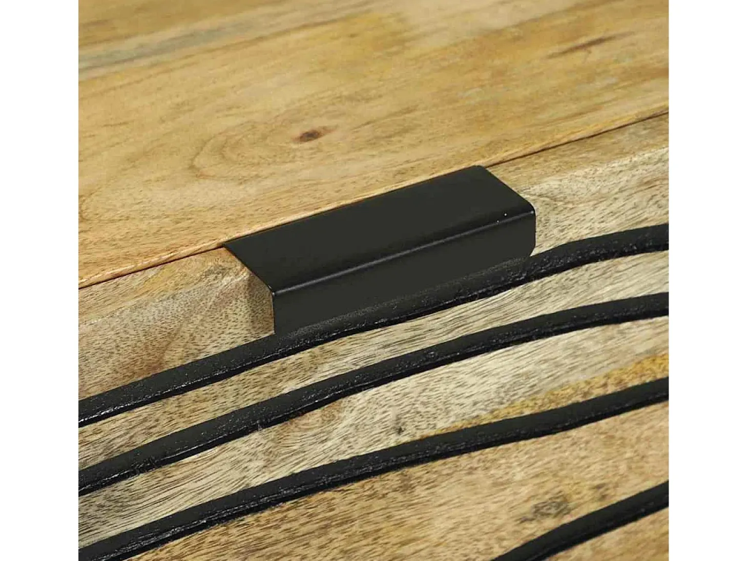 Aparadores con cajón con almacenaje 2 piezas Marrón Medio Madera maciza de mango