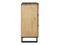 Aparadores con cajón con almacenaje 2 piezas Marrón Medio Madera maciza de mango