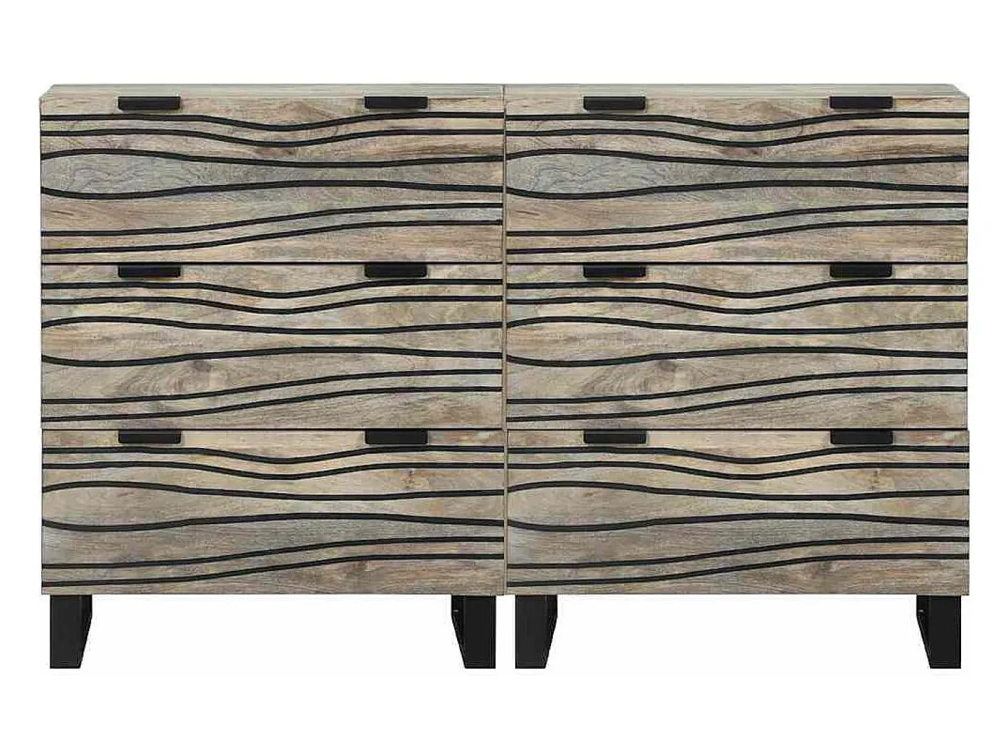 Aparadores con cajón Otros con almacenaje 2 uds Blanco 60 x 33,5 x 75 cm