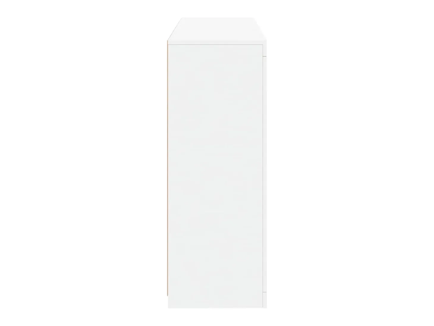 Aparadores con luces LED 3 piezas madera de ingeniería blanca