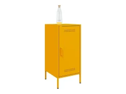 Aparadores de 2 piezas amarillo mostaza 36x39x79 cm acero