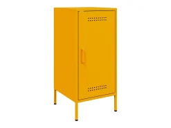 Aparadores de 2 piezas amarillo mostaza 36x39x79 cm acero