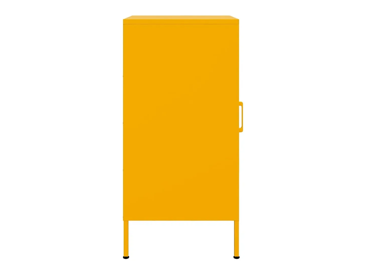 Aparadores de 2 piezas amarillo mostaza 36x39x79 cm acero