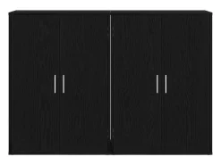 Aparadores de 2 piezas en roble negro, 60 x 31 x 84 cm en madera técnica.