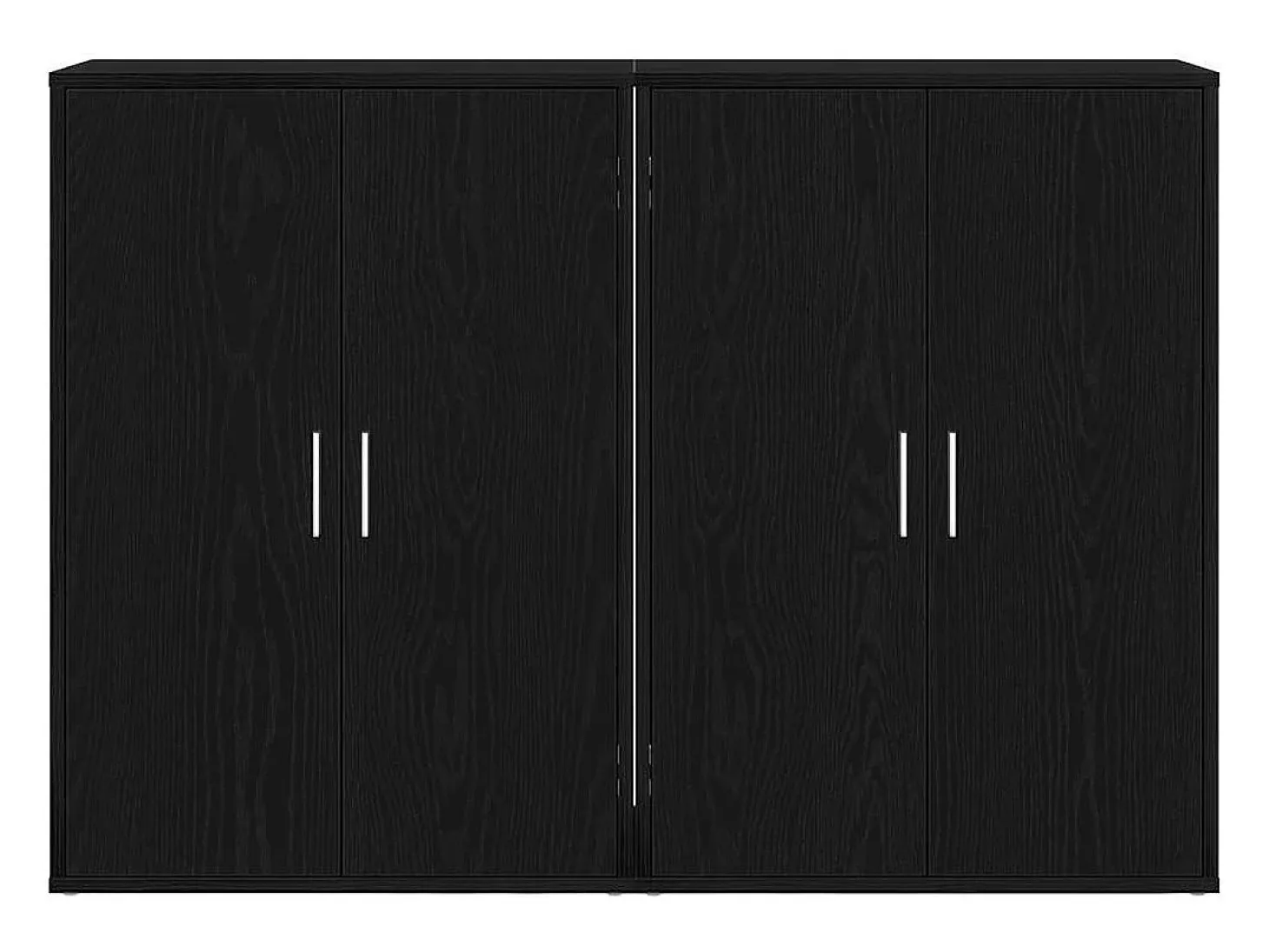 Aparadores de 2 piezas en roble negro, 60 x 31 x 84 cm en madera técnica.
