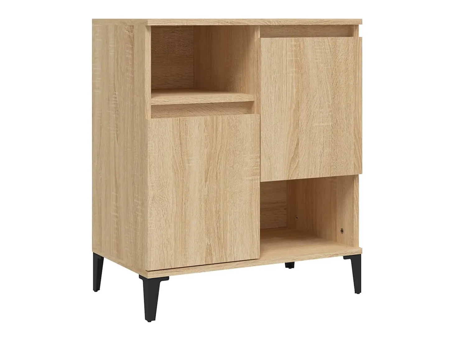 Aparadores de 3 piezas roble sonoma 60x35x70 cm madera de ingeniería
