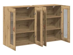 Aparadores de pared de 2 piezas en Roble Artisan 69,5 x 34 x 90 cm - Madera de ingeniería