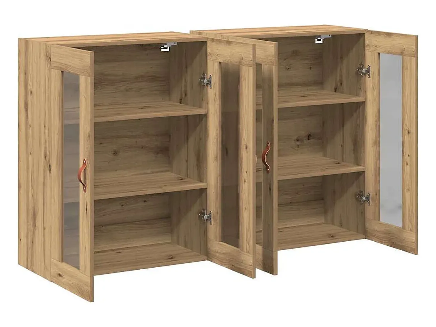 Aparadores de pared de 2 piezas en Roble Artisan 69,5 x 34 x 90 cm - Madera de ingeniería