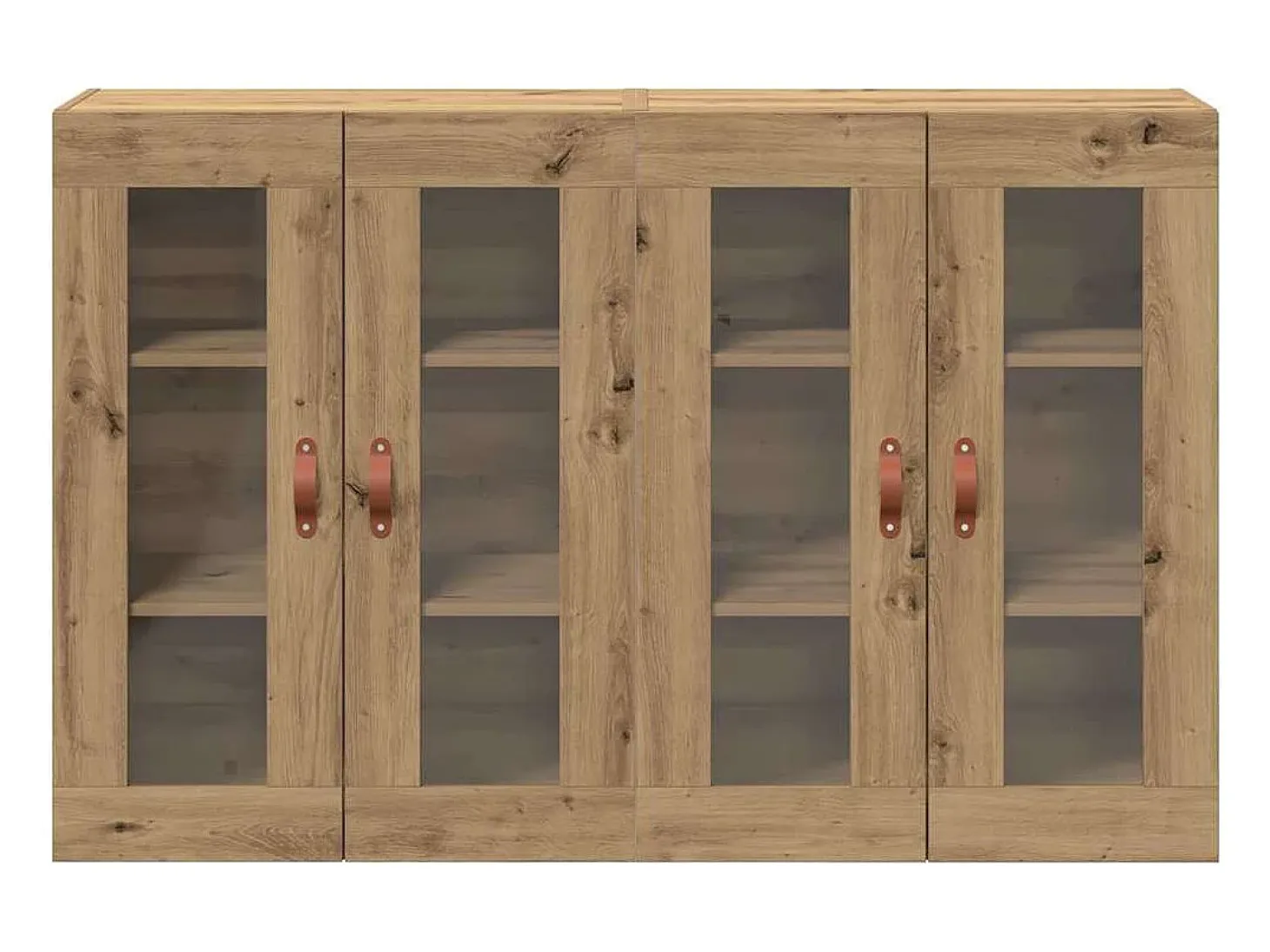 Aparadores de pared de 2 piezas en Roble Artisan 69,5 x 34 x 90 cm - Madera de ingeniería
