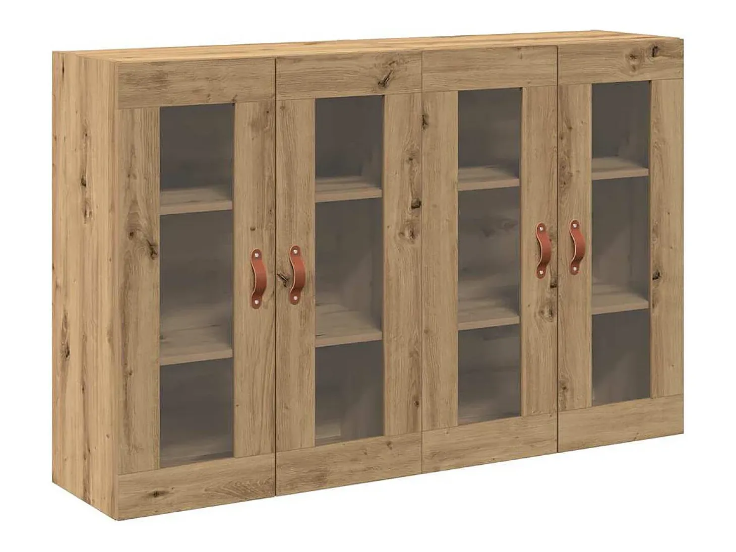 Aparadores de pared de 2 piezas en Roble Artisan 69,5 x 34 x 90 cm - Madera de ingeniería