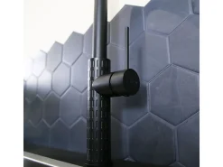 Architek mezclador de fregadero con rociador extraíble negro Essebagno
