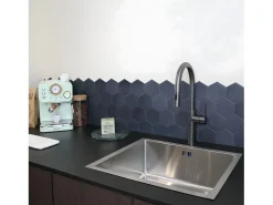 Architek mezclador de fregadero con rociador extraíble cobre cepillado Essebagno