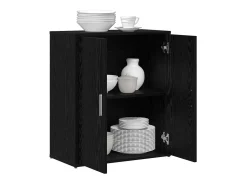 Armario alto 2 piezas Roble Negro 60 x 31 x 70 cm Madera de ingeniería