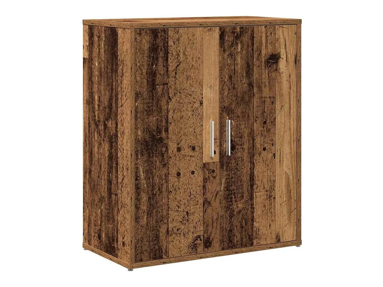 Armario alto con estante con almacenaje con puerta 2 uds Madera antigua 60 x 31 x 70 cm