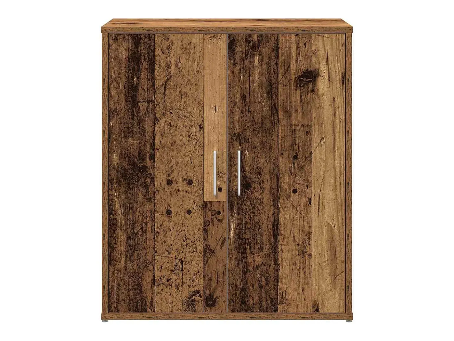 Armario alto con estante con almacenaje con puerta 2 uds Madera antigua 60 x 31 x 70 cm