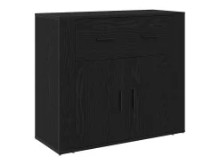 Armario alto de roble negro 80x33x150 cm Madera de ingeniería