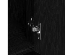 Armario alto de roble negro 80x33x150 cm Madera de ingeniería