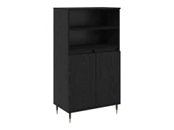 Armario alto negro 60 x 36 x 110 cm Madera de ingeniería