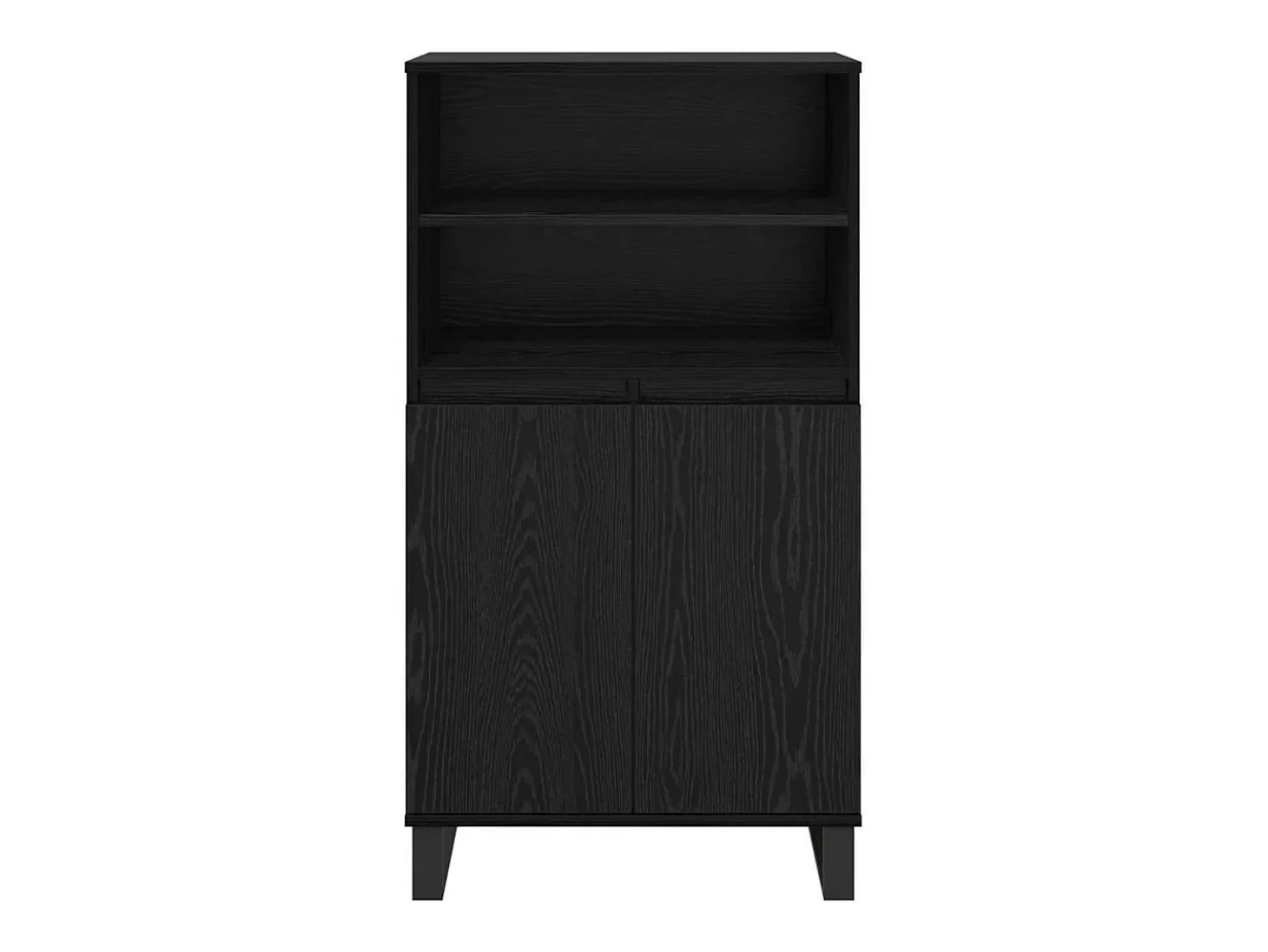 Armario alto negro 60 x 36 x 110 cm Madera de ingeniería