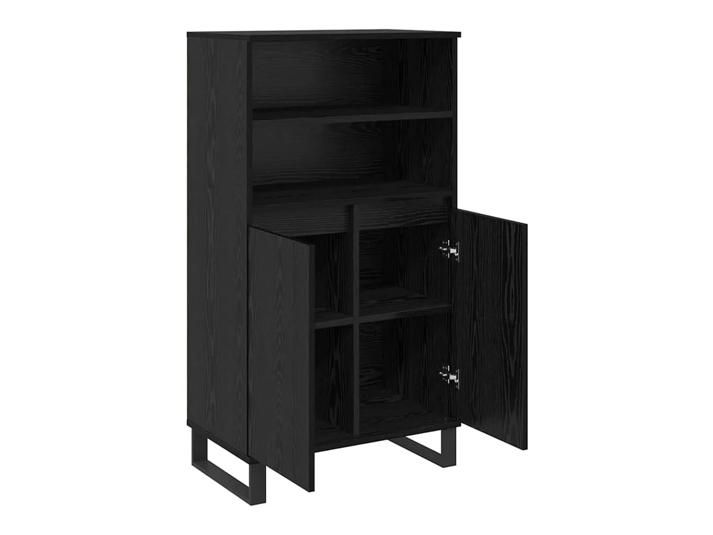 Armario alto negro 60 x 36 x 110 cm Madera de ingeniería