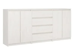 Armario auxiliar 3 unidades madera maciza de pino blanco
