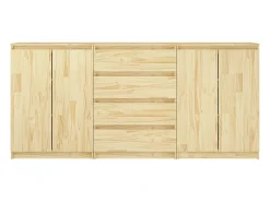 Armario auxiliar 3 unidades madera maciza de pino