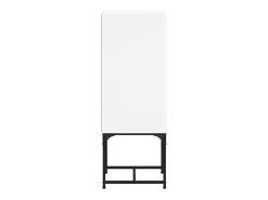 Armario auxiliar con puerta de vidrio blanco 35x37x100 cm