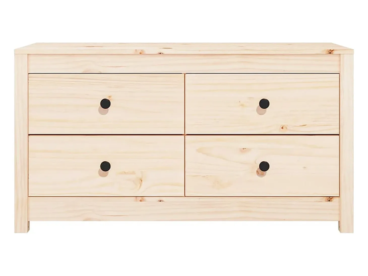 Armario auxiliar de madera maciza de pino 100x40x54 cm