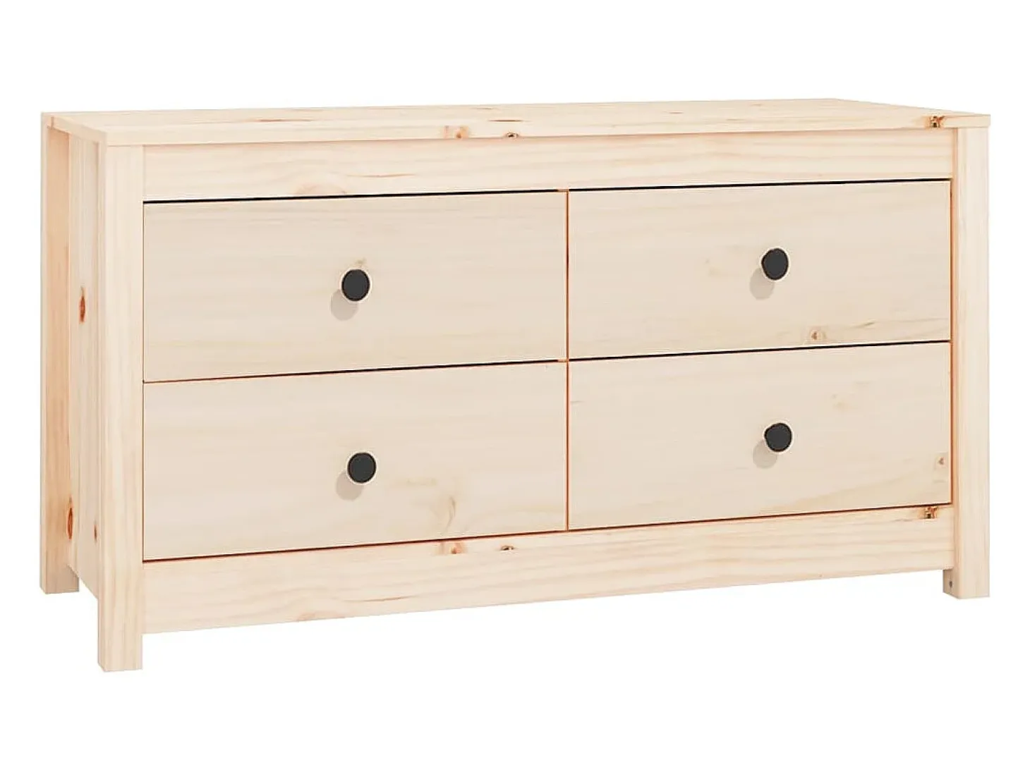Armario auxiliar de madera maciza de pino 100x40x54 cm