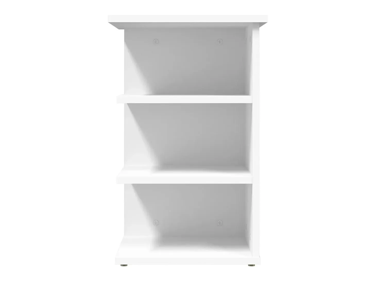 Armario auxiliar de madera contrachapada blanco 35x35x55 cm