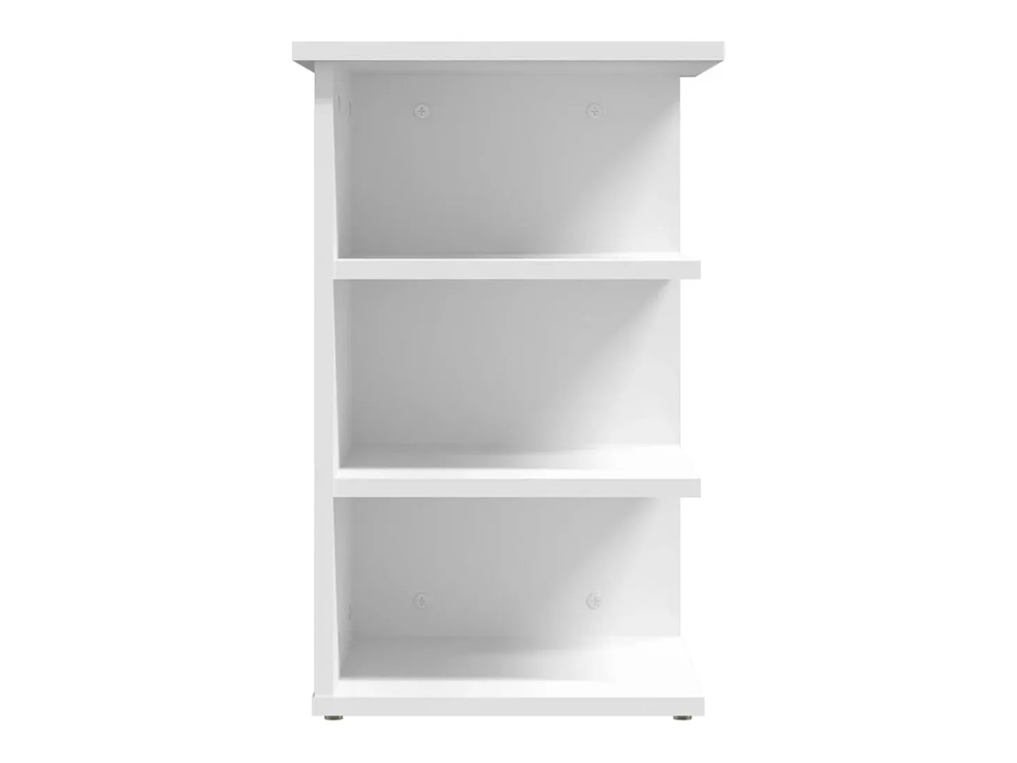 Armario auxiliar de madera contrachapada blanco 35x35x55 cm