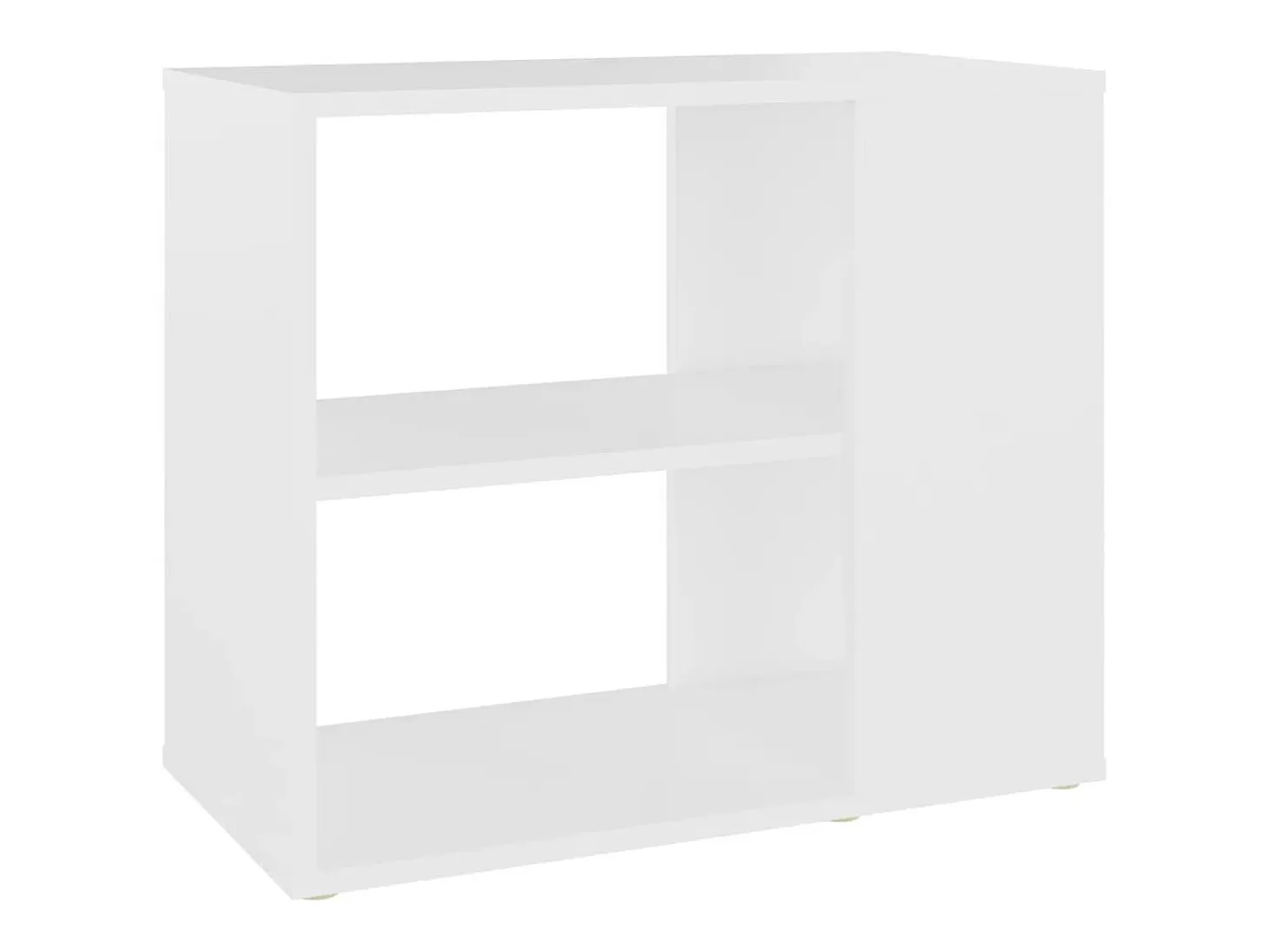 Armario auxiliar de madera contrachapada blanco 60x30x50 cm
