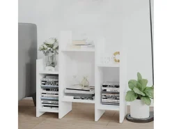 Armario auxiliar de madera contrachapada blanco 60x26x60 cm
