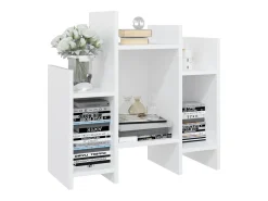 Armario auxiliar de madera contrachapada blanco 60x26x60 cm