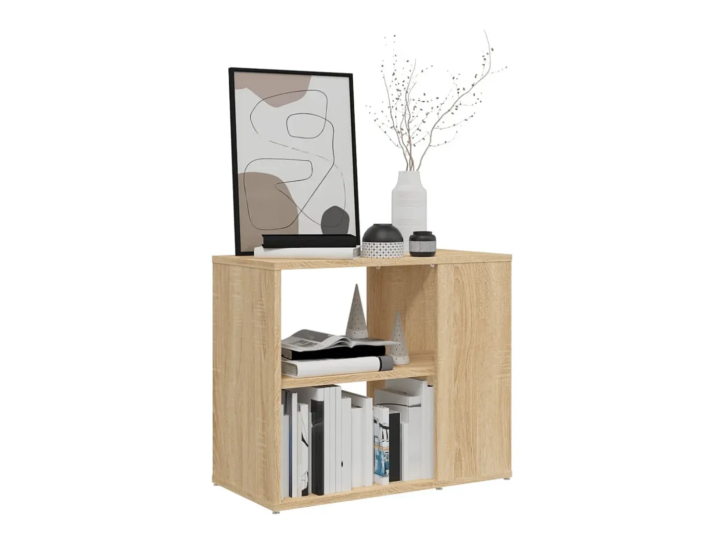 Armario auxiliar madera contrachapada roble Sonoma 60x30x50 cm