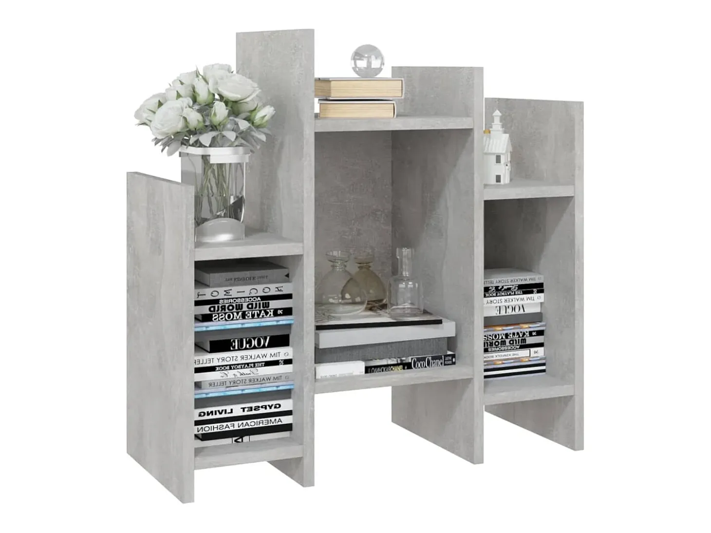 Armario auxiliar madera contrachapada gris hormigón 60x26x60 cm