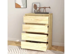 Armario auxiliar madera maciza de pino 60x36x84 cm