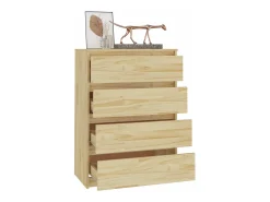 Armario auxiliar madera maciza de pino 60x36x84 cm