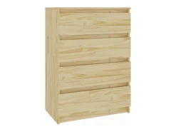 Armario auxiliar madera maciza de pino 60x36x84 cm