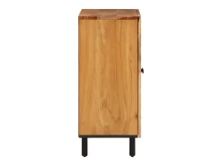 Armario auxiliar madera maciza de acacia 60x33x75 cm