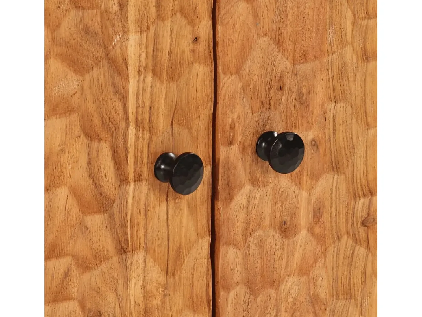 Armario auxiliar madera maciza de acacia 60x33x75 cm