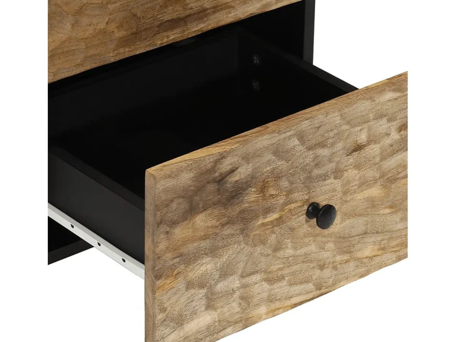 Armario auxiliar madera maciza de mango 40x33x75 cm