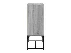Armario auxiliar puertas de vidrio gris Sonoma 69x37x100 cm