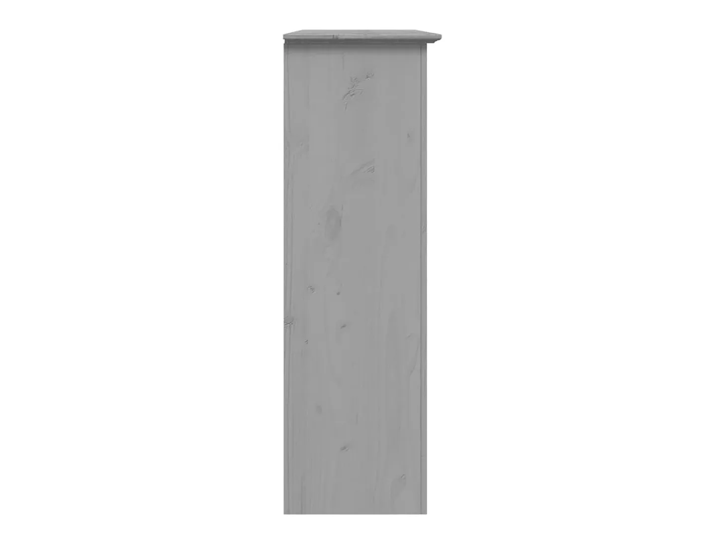 Armario BODO de madera maciza de pino gris con puertas de cristal