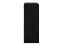 Armario colgante con estante Montaje en pared con puerta Roble negro 69,5 x 34 x 90 cm
