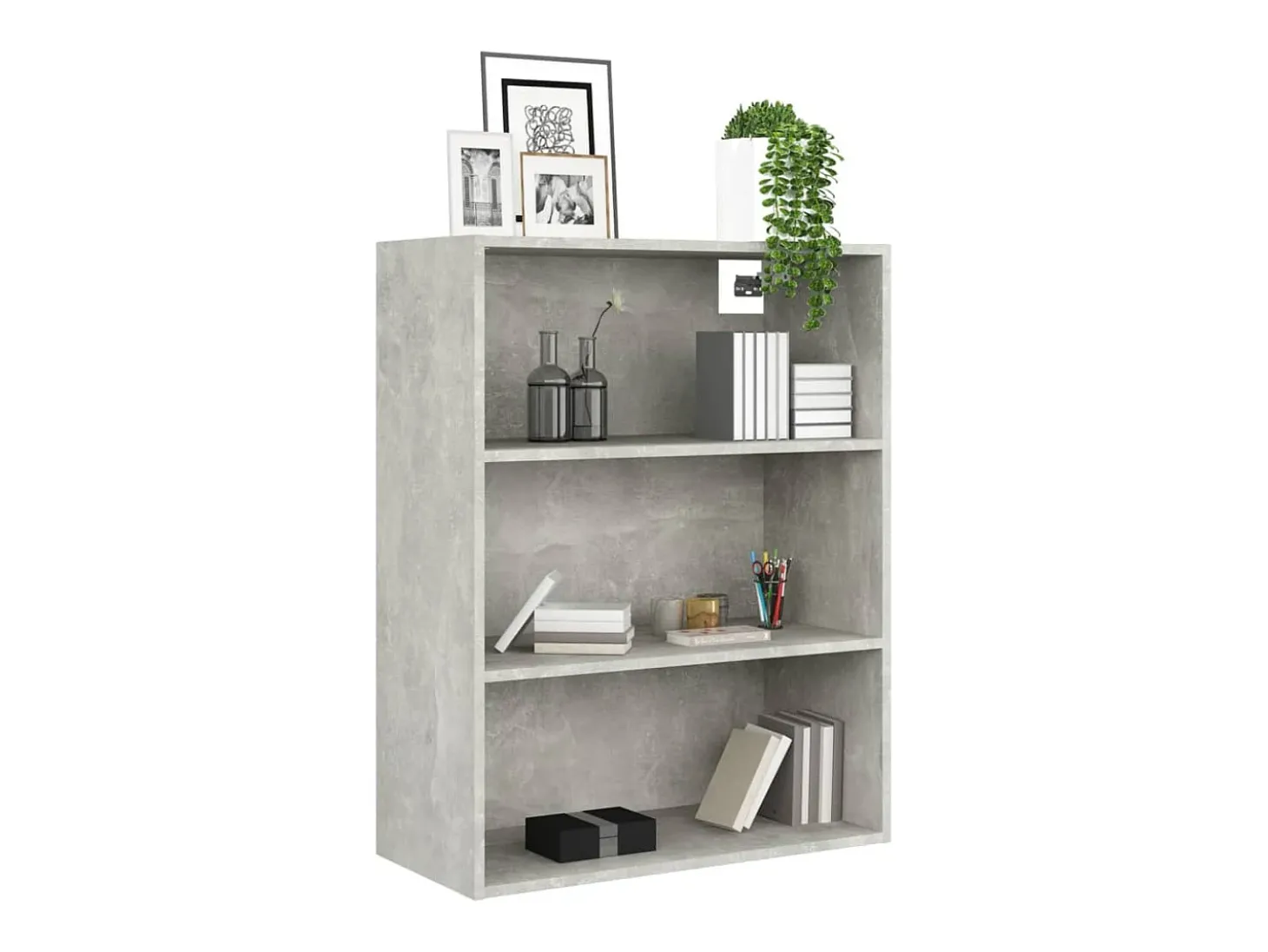 Armario colgante de pared gris hormigón 69,5x32,5x90 cm