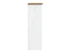 Armario con puertas de vidrio BODO madera de pino blanco marrón