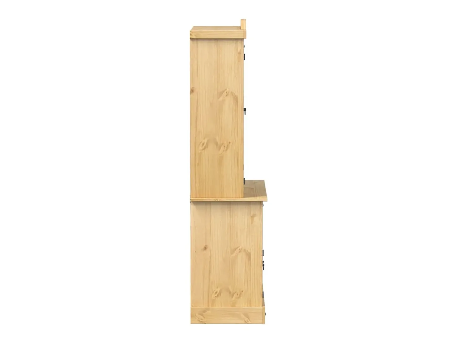 Armario con vitrina Corona madera maciza pino 100x48,5x179 cm