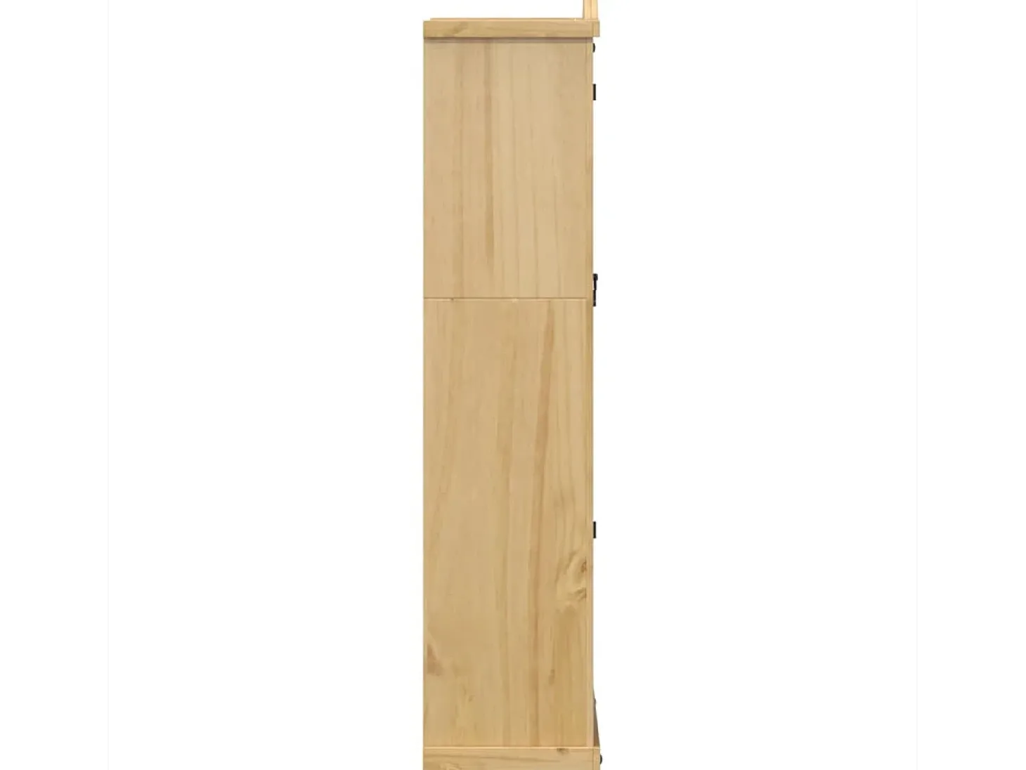 Armario con vitrina Corona madera maciza pino 99x43x187 cm