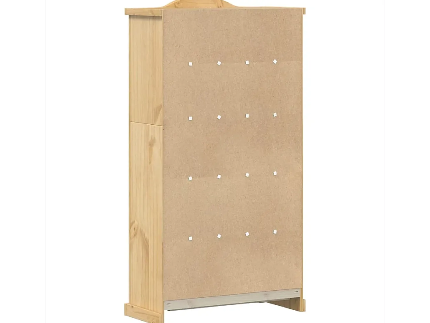 Armario con vitrina Corona madera maciza pino 99x43x187 cm